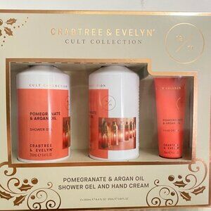 Crabtree and Evelyn Pomegranate and Argan Oil  Shower Gel Hand Cream Gift Set
